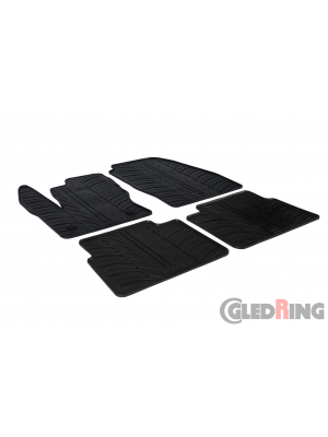 Original Gledring Passform Fußmatten Gummimatten 4 Tlg.+Fixing - Ford Transit Connect Kombi Furgon (L1,L2) 2014->